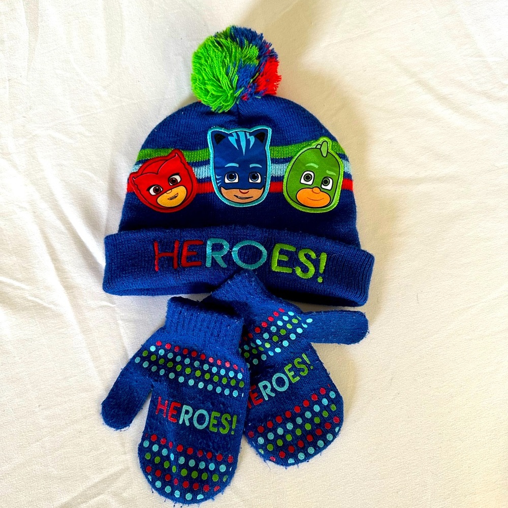 PJ Masks Hat & Gloves Set 🎅 🧤
